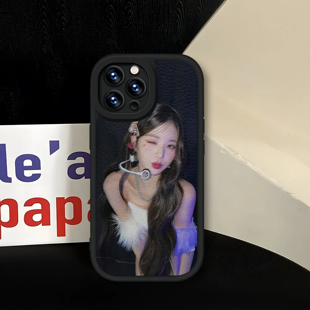 Ive Kpop Wonyoung Rei Phone Case Silicone Soft Black For IPhone 14 15 13 12 11 Pro Max Mini Xs X Xr 7 8 Plus SE2020 Leather Coqu