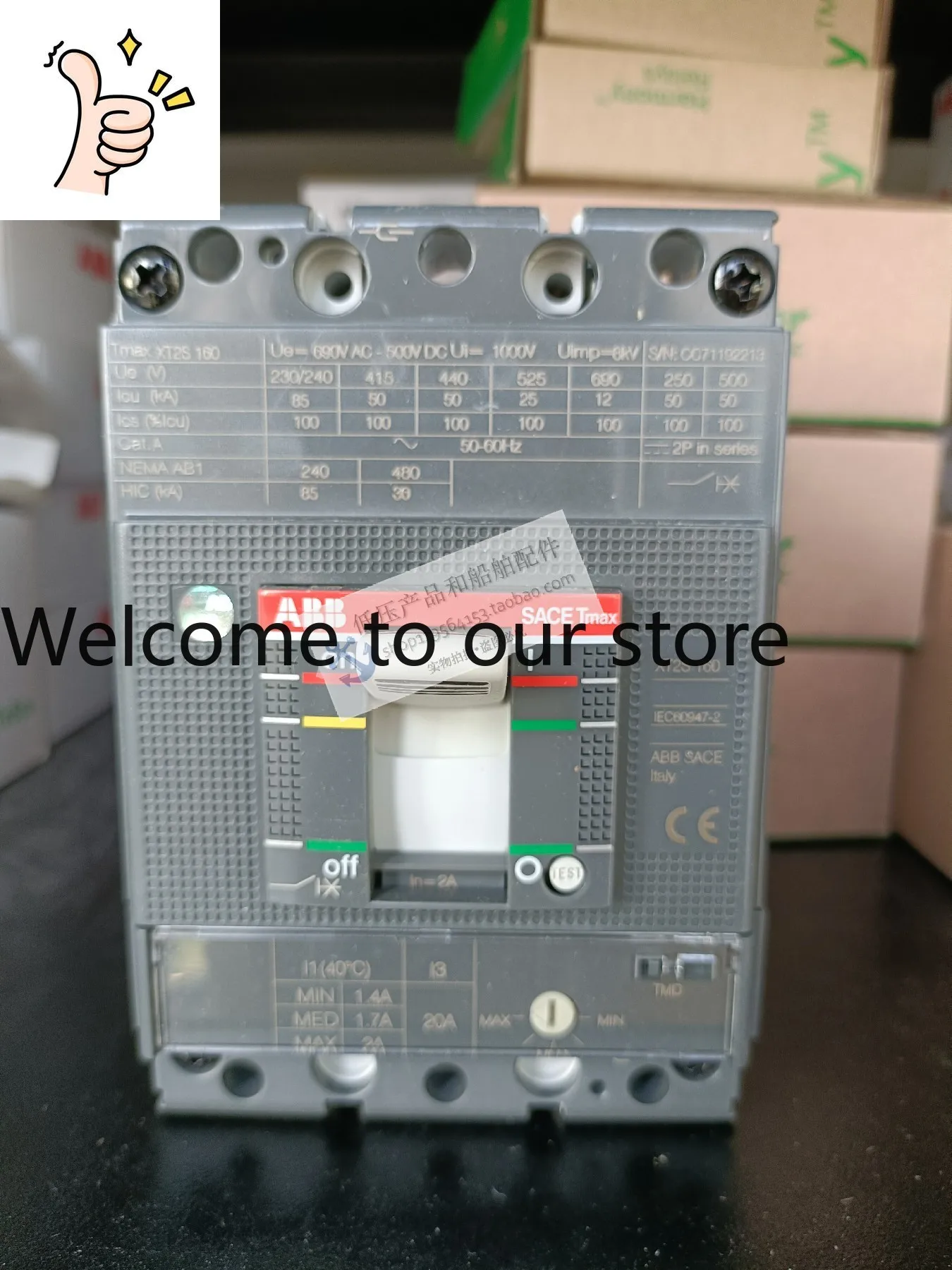 New Original Genuine ABB Plastic Case Switch XT Series, XT2S160 *** 4-40 FF 3P
