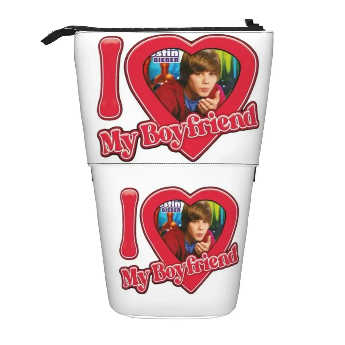 Popular Singe Justin Bieber JBiebs Reversible Pencil Case Pencil Pouch StorageBig Capacity Pen Box Pencil Bag for Boy Girl Gifts