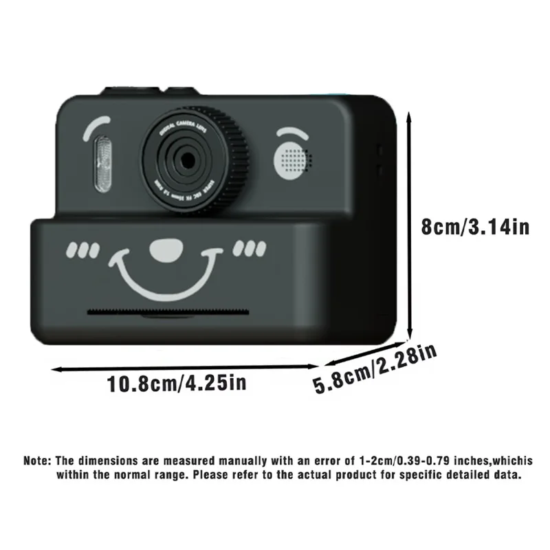 เด็ก กล้องพิมพ์ทันที ภาพและวิดีโอ เพลง และเกมปริศนา แฟลช | กล้องคู่ | ชาร์จ USB ของขวัญวันเกิดและวันหยุดและครอบครัวรวบรวม