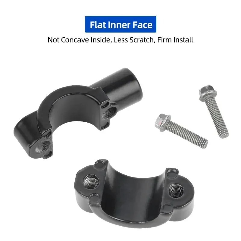 Rear View Mirror Stand for Bicycle E-Bike Handlebar Mount Flat Inner Face Aluminum Clamp W/ Liner Scooter Back Sight Lens Rack