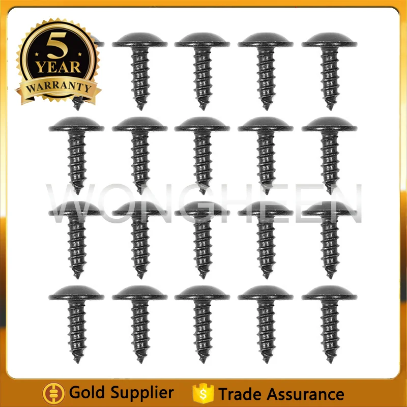 Screws Clips Car 20PCS Bolt-On Hook And Loop Fastener Metal For VW Audi N90974701