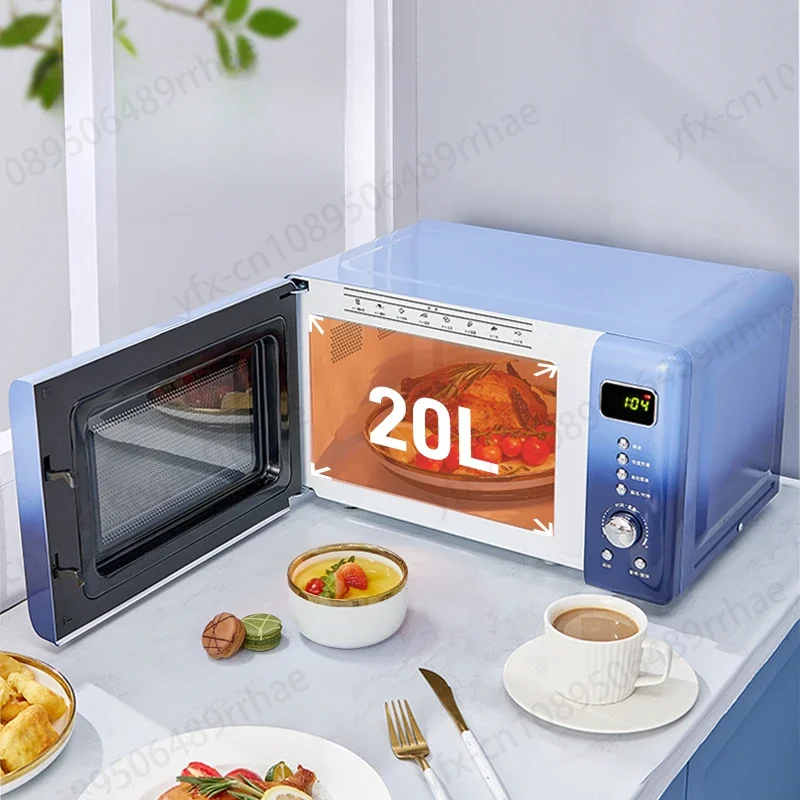 Microwave Oven Home Multifunctional Rotary Table Fully Automatic New Intelligent Flat Panel Small Fast Heat Lighting Wave Oven