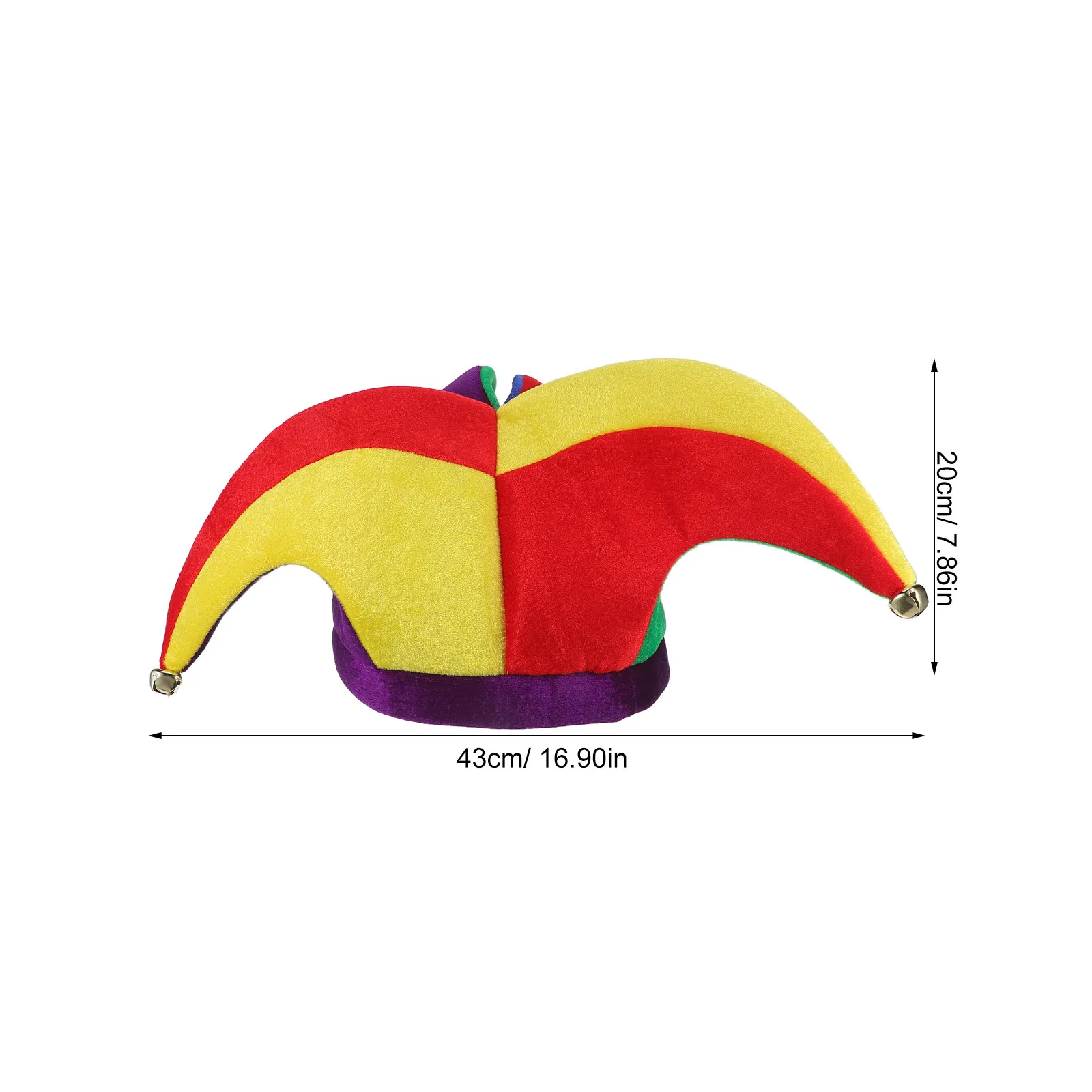 Chapéu de Palhaço de Carnaval com Design Divertido de Circo, Cores Vibrantes, Material Confortável e Respirável para Homens, Mulheres e Crianças em Festas de Carnaval