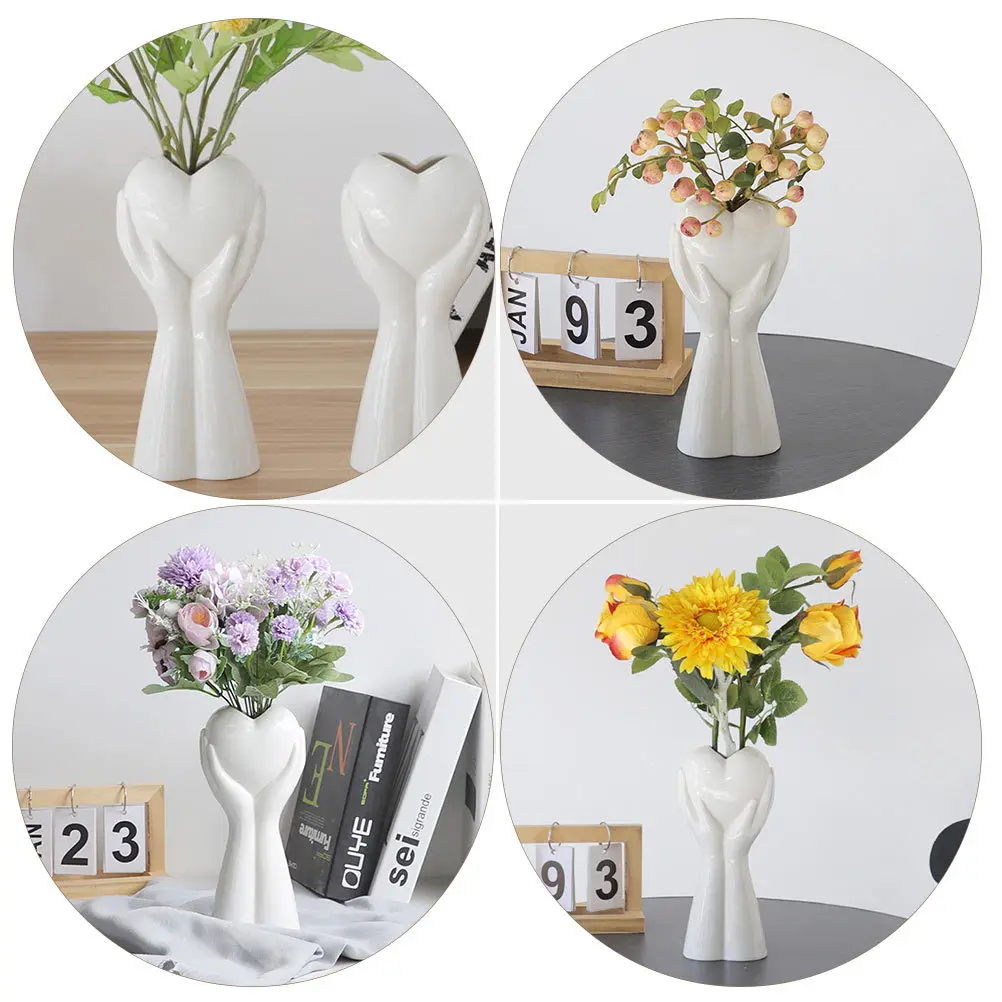 

Creative Ceramic Vase Nordic Style Home Decor Flower Arrangement Holder for Office Hotel Indoor Decoration Dried Flower Display