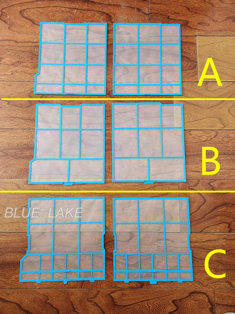 Juegos de filtros de aire acondicionado personalizados, izquierda, 30,5x32cm, derecha, 30,5x29,8 cm, máquina antigua Hitachi, pieza personalizada para electrodomésticos