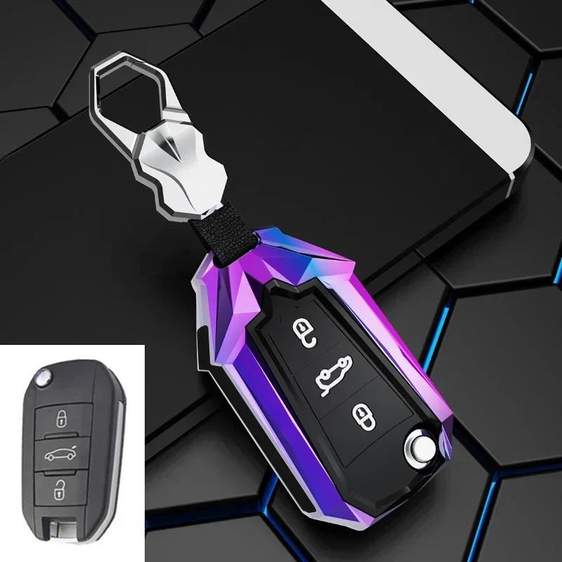 Zinc Alloy Car Flip Key Case Cover Shell Fob For Peugeot 208 3008 308 508 408 2008 307 4008 For Citroen C4 C4L C3 C6 CACTUS C8 K