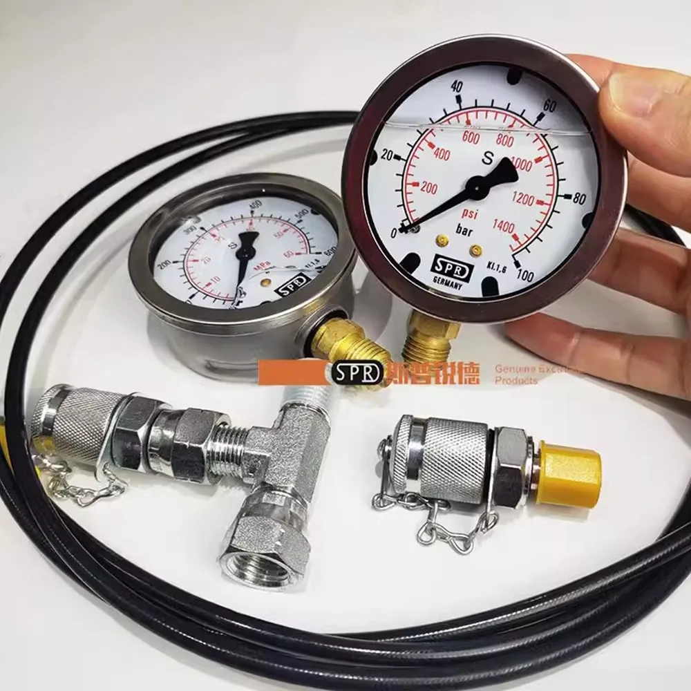 For Hydraulic Oil Pressure Gauge Pressure Gauge Test Pressure Detector Hydraulic Pump Pressure Test Pilot Pump Excavator Parts