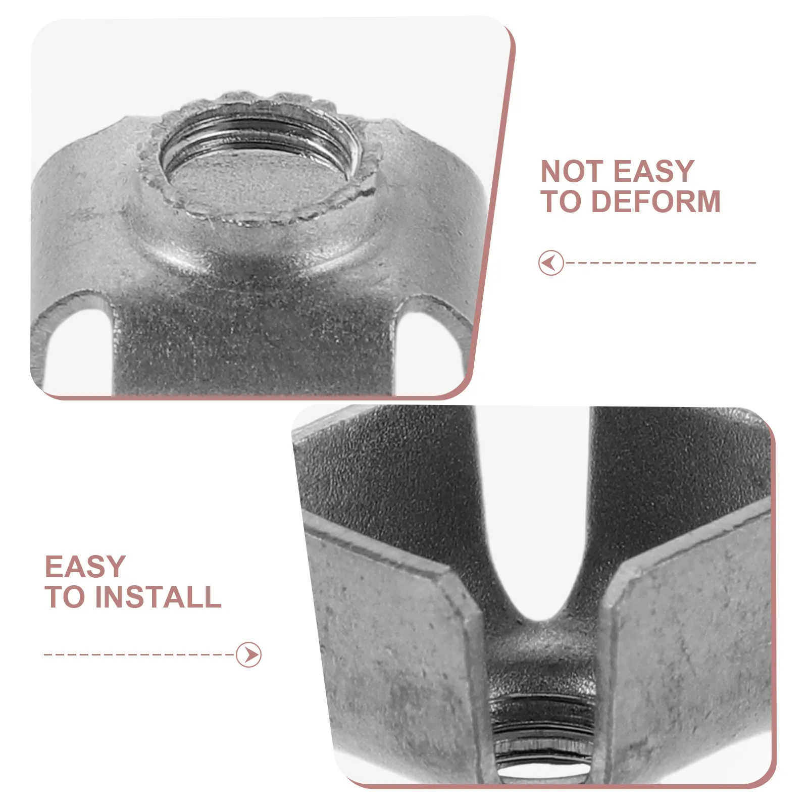200Pcs M6 Tube Threaded Insert Nut 0.6x0.6 Inch Iron Weld Square Tube Nut for Construction Machinery Furniture Assembly