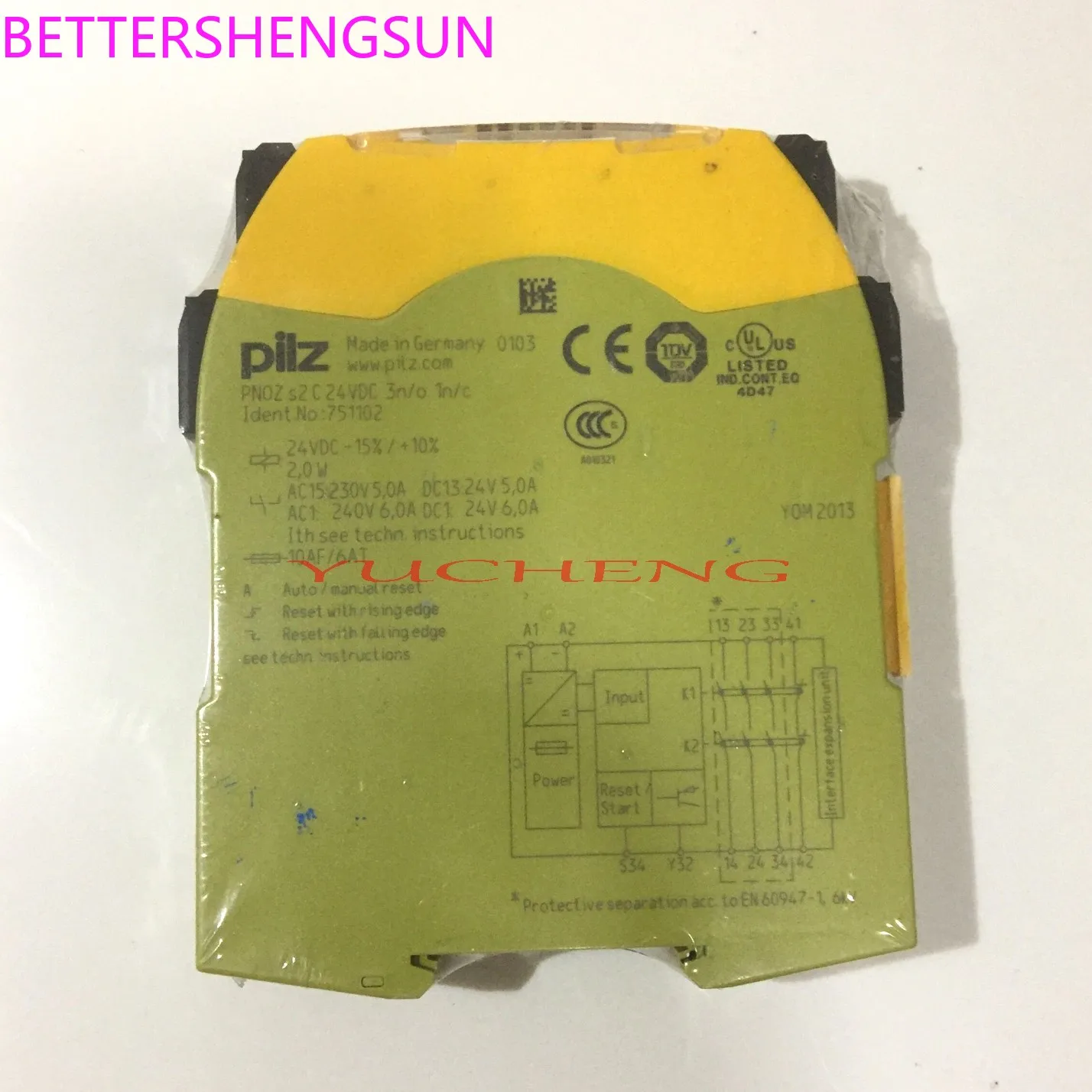 Brand new genuine, safety relay 751102 PNOZ s2 C 24VDC 3 n/o 1 n/c