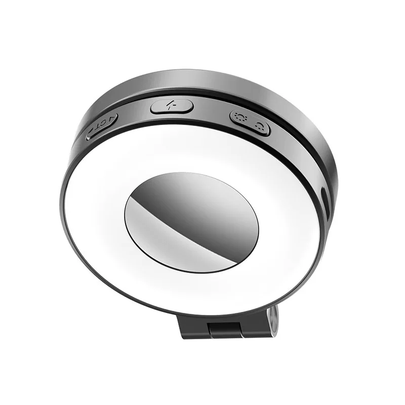 klein klein invullicht Magnetische led-spiegel voor mobiele telefoon met USB-oplader voor blog livestreaming schot