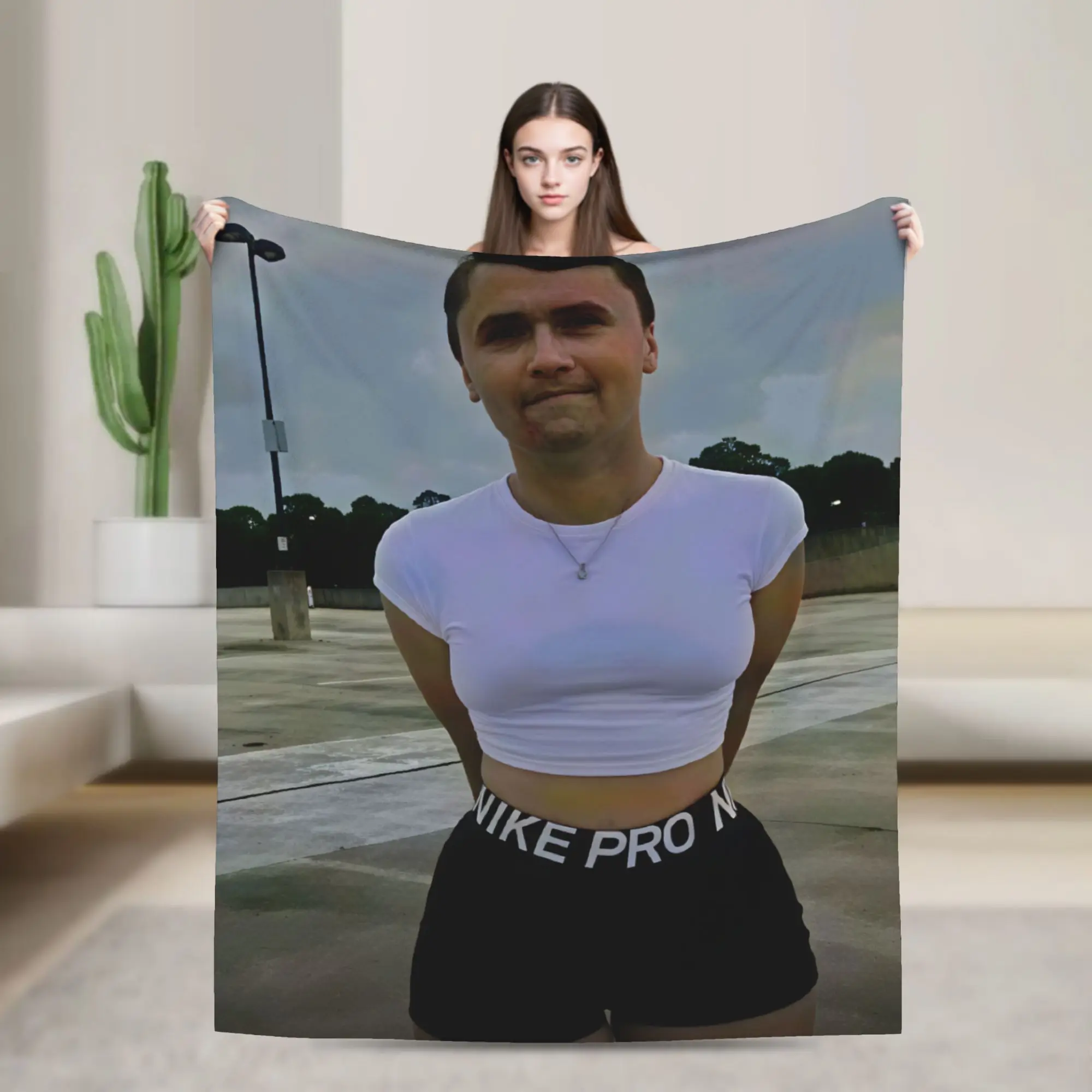 Park Charlie Kirk Crossdressing Meme Blankets Decorative Flannel Throw Blanket For Living Room Super Soft Quality Bedspread