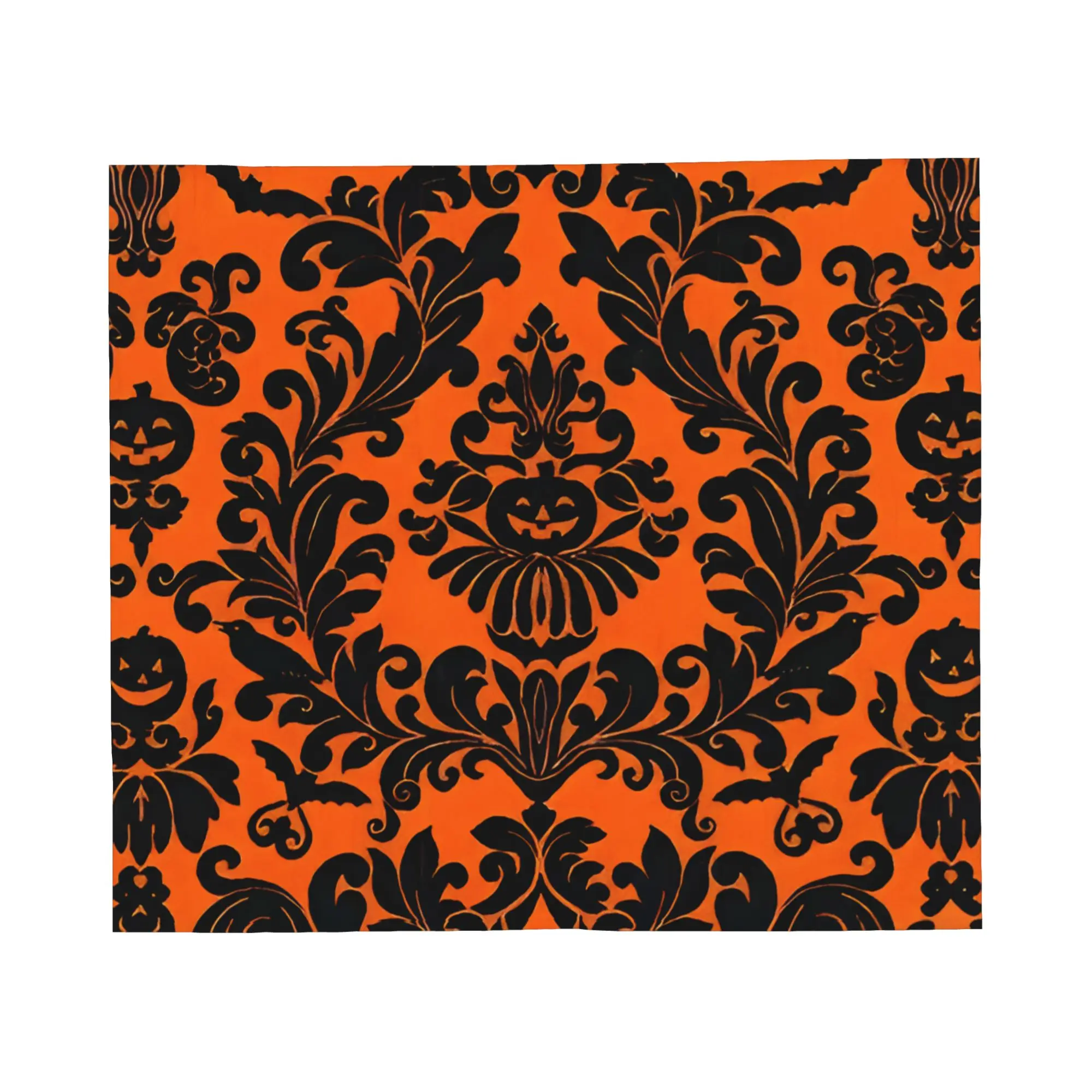 Happy Halloween Bats Skull Flannel Blankets  Awesome Throw Blankets for Bed Sofa Couch 125*100cm Rug Piece