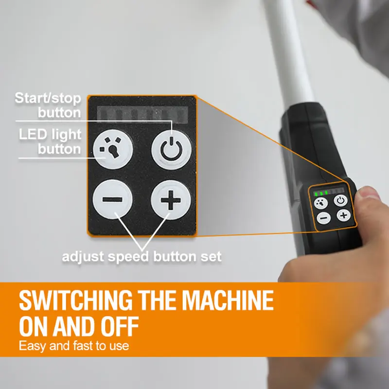 Maxxt 400W Brushless Electric Wall Sander 4mm Random Orbital Drywall Sanding Machine with 1&2 Mode Suction Switching LED Light