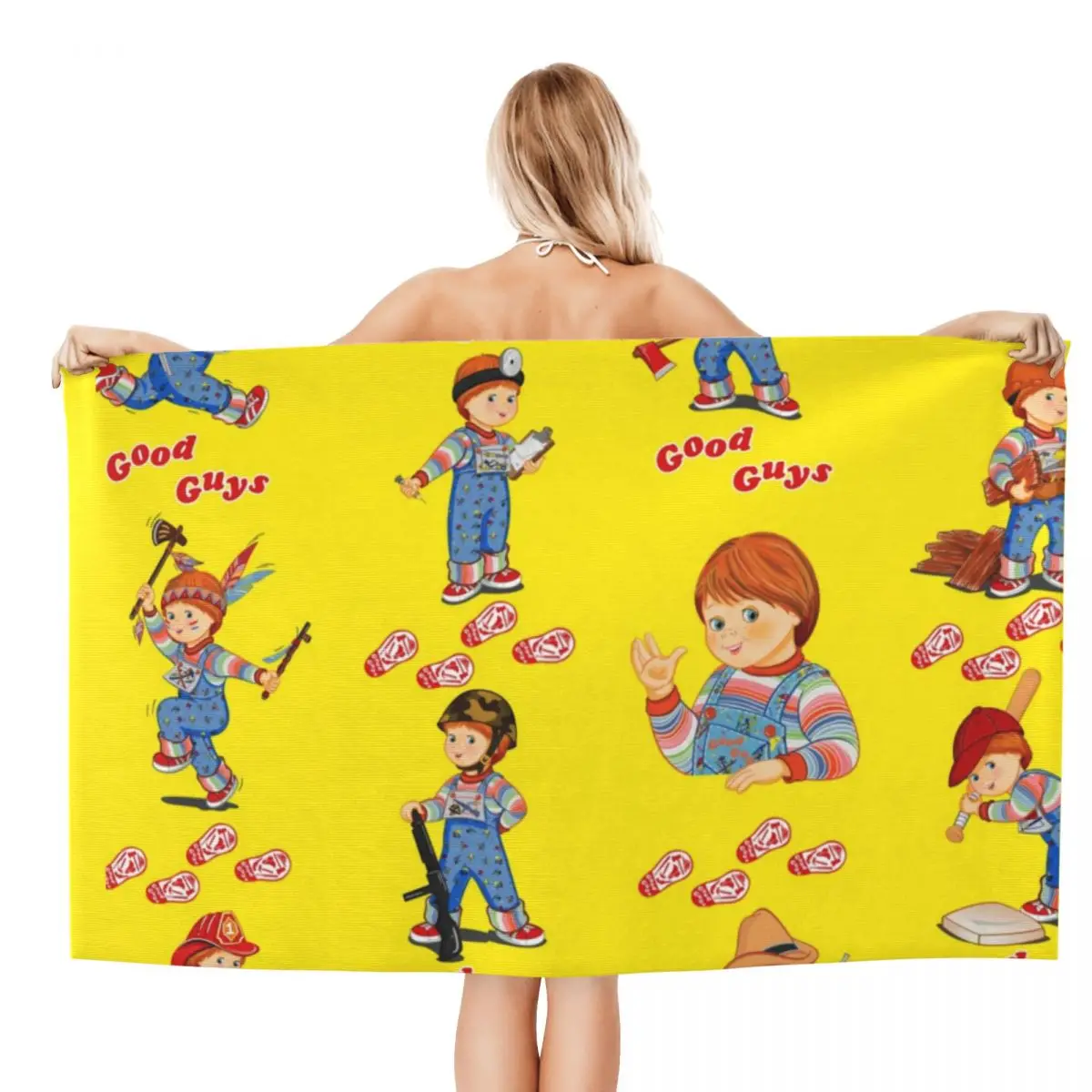 Good Guys Beach Towel Quick Dry Child's Play Chucky Super Soft Microfiber Pool Sauna Towels