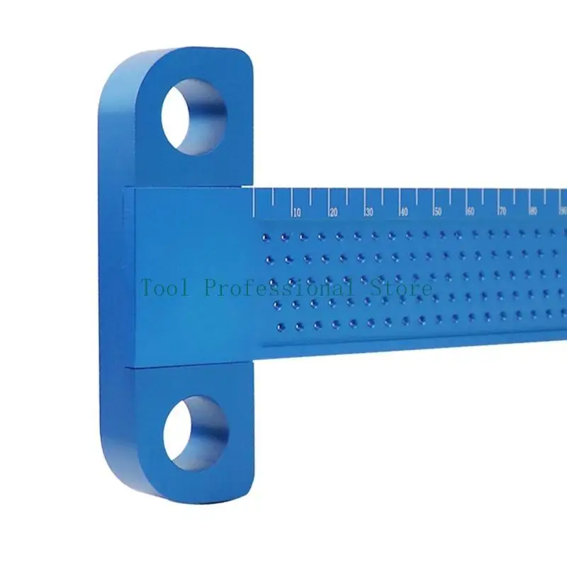 57QF Scriber T-Type Aluminium Alloy 160mm Hole Positioning Metric Measuring Ruler