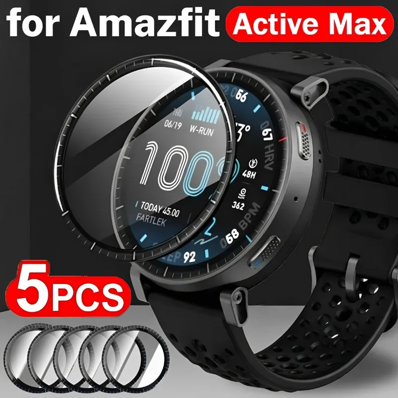 

1/3/5 шт. Защитная пленка с изогнутыми мягкими краями для Amazfit Active Max, защита от царапин, защитная пленка для экрана Amazfit Active Max