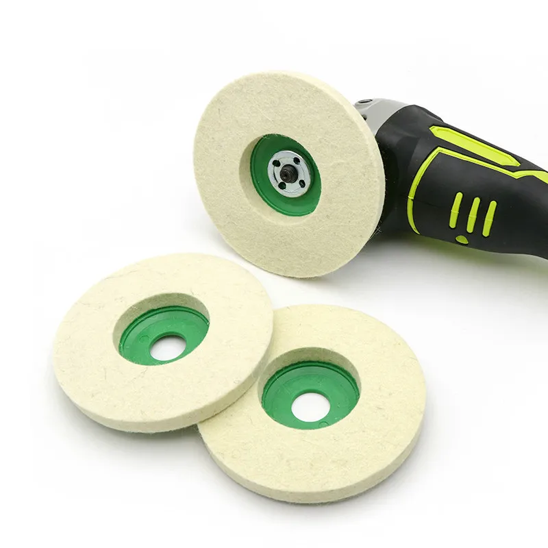10Pcs Edelstahl Aluminium Wolle Polieren Polieren Pads Schleifen Winkel Grinder Rad Filz Polierer Schleif Scheiben