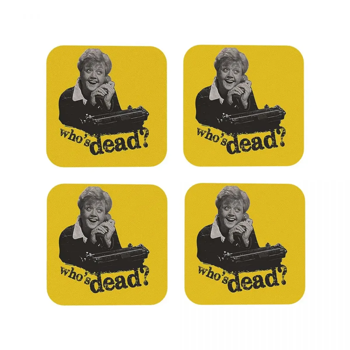 Murder She Wrote - Fletch Coasters Kitchen Placemats Non-slip Insulation Cup Coffee Mats For Decor Home Tableware Pads Set of 4