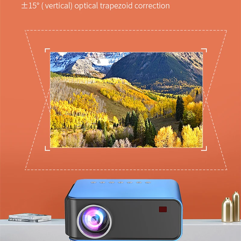 T4 Mini Projector 3600 lumens HD Resolution 1024X600P Large Screen Portable Home Theater 3D TV Intelligent Video