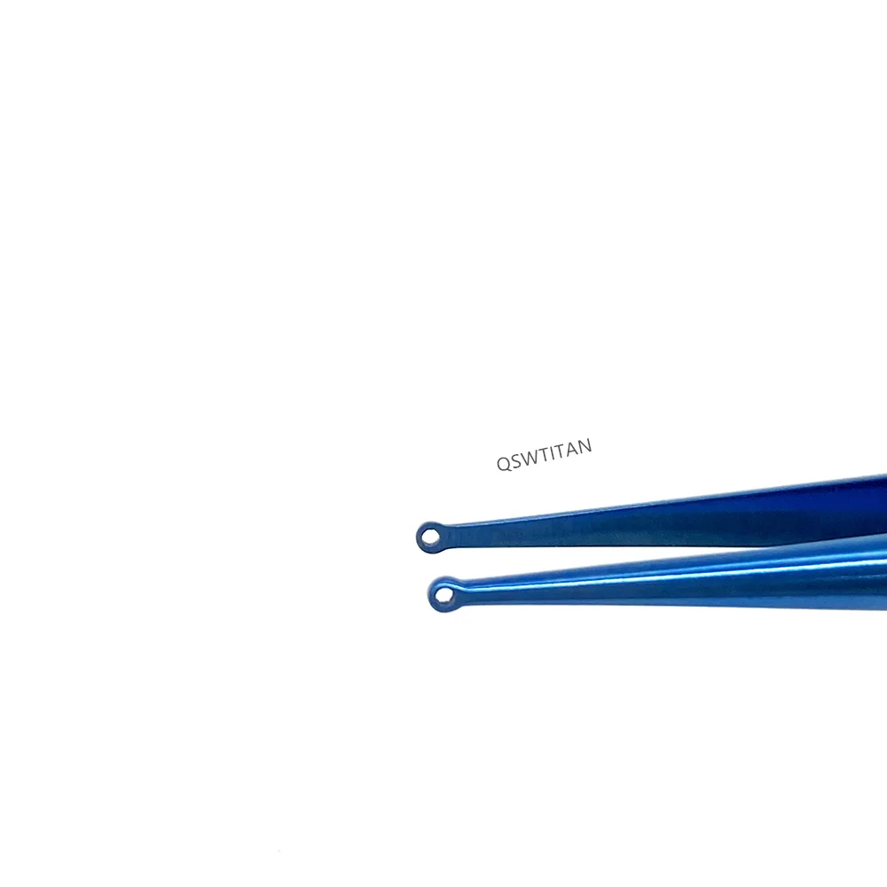 210mm Micro Ring Forceps 1.0mm hole Round handle Titanium Micro Surgical Instrument