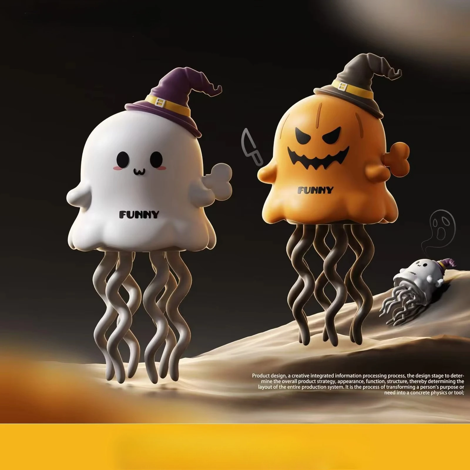 Dancing Ghost&Dancing Pumpkin Kids Clockwork Pet Toys Cartoon Interactive Baby Crawling Toys Dance Toys Halloween Christmas Gift