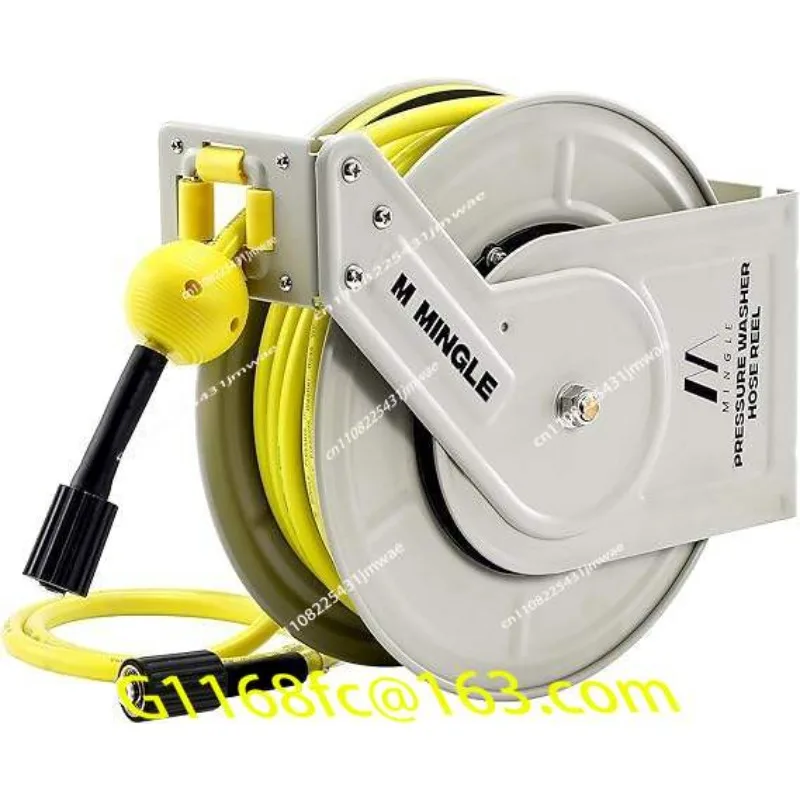 Professional Heavy-duty Hose Reel 1/4 60 Foot Extendable Pressure Cleaning Machine Hose Reel Automatic Rewinding Hose Reel