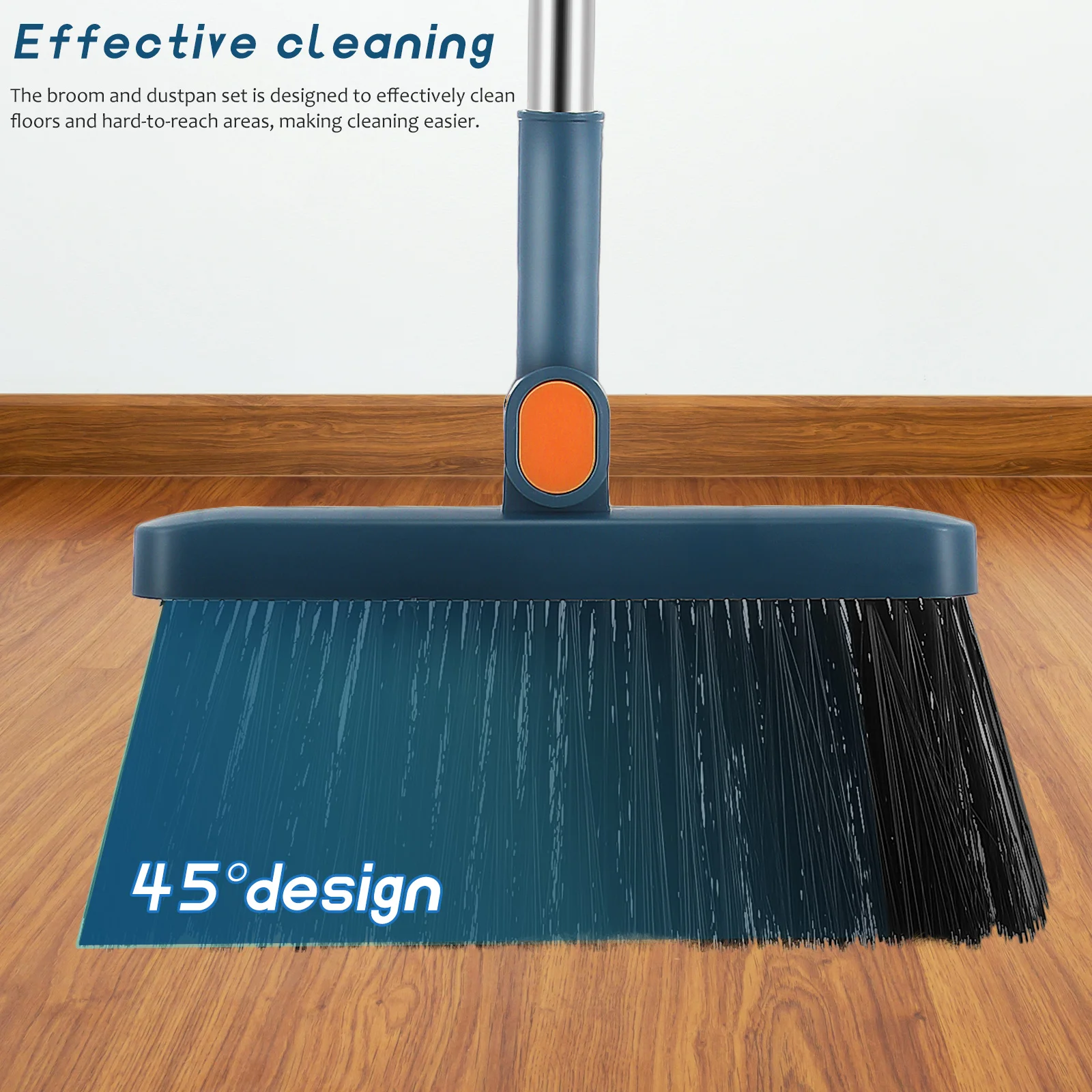 Folding Broom Set Dusting Humidifiers With Pan And Dustpan Hand Held Brooms For Sweeping Indoor 3 Piece Office