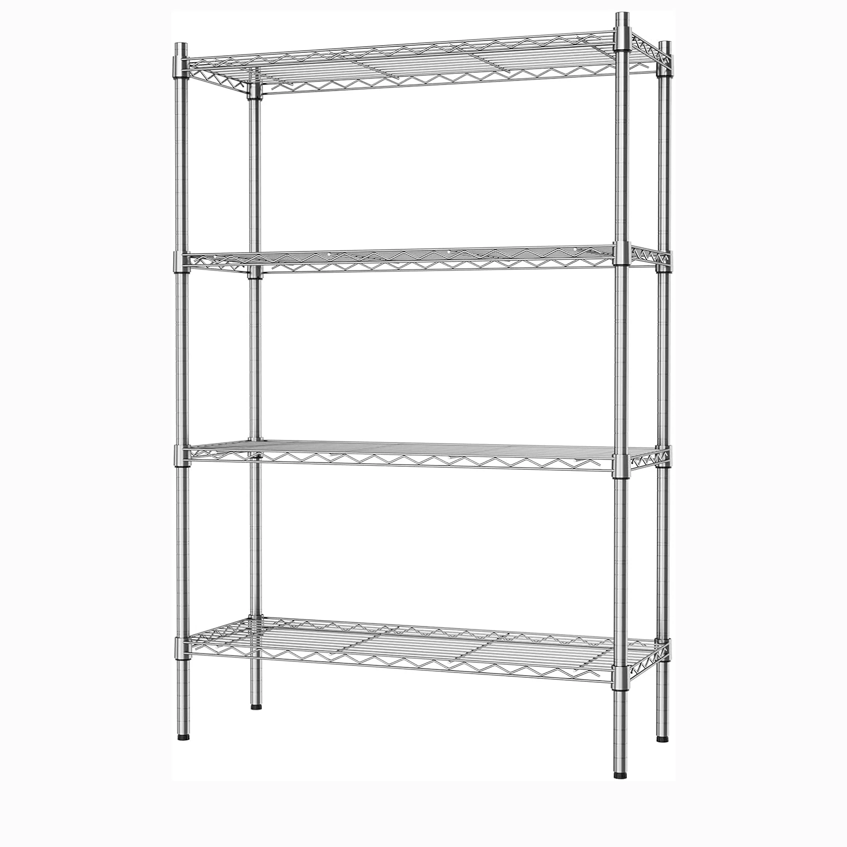 

Metal Wire Shelving Rack Chrome Wire Shelving in House Kitchen Garage Display Rack