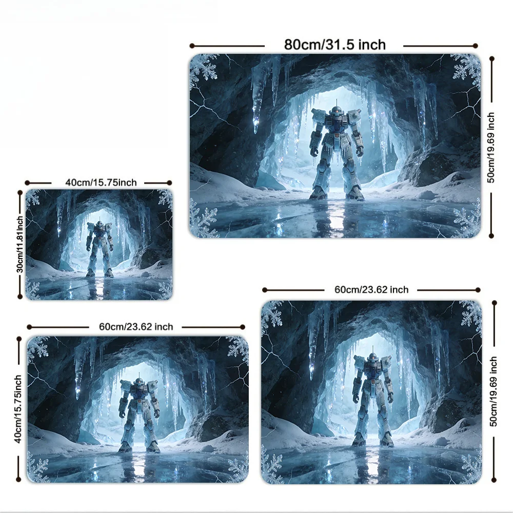 Ice Cave Gundam Zaku Mecha Print - Tapete para desagüe de cocina, varios tamaños, antideslizante, lavable, absorbente