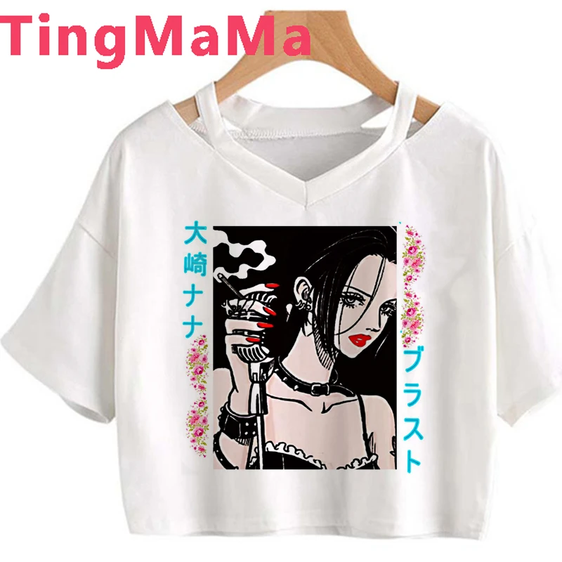 Japanese Anime Osaki Nana T Shirt Women Funny Cartoon Nana Osaki Graphic Tees Y2k Aesthetic Grunge Harajuku T-shirts Female