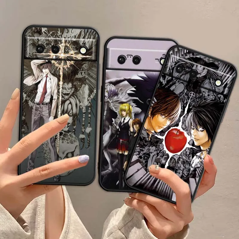 

New Death Note Anime For Google Pixel 9a 9 8A 8 7 7A 6 6A Pro XL 2024 5G Black Soft TPU Silicone Cover Phone Case