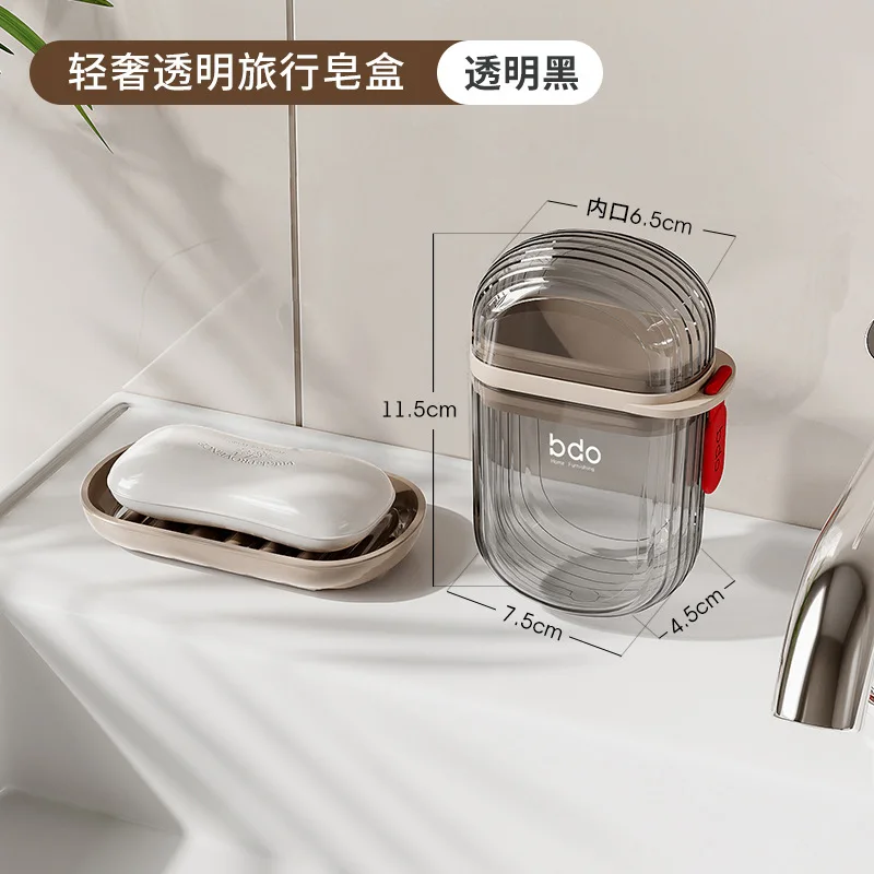 Portable Soap Storage Box Sealed Waterproof Travel Home Bathroom Soap Plate Camping Portable Storage Soap Transparent