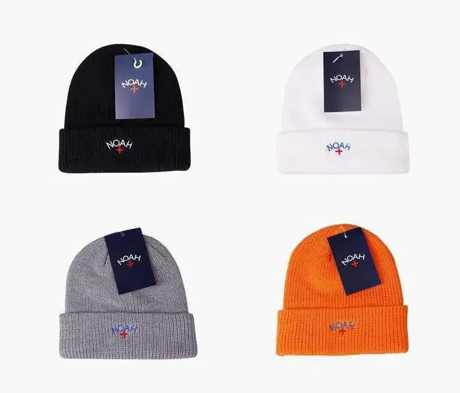 

High Quality NOAH Knitted Hat Beanie 3D Embroidery Ski Warm Winter Unisex Noah Beanies Cap Winter Noah Hat