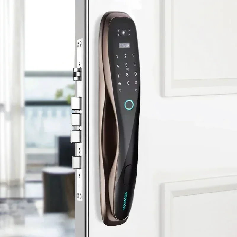 

Aether Safe Smart Door Lock with Built-in Camera Fingerprint & Key Code Unlock Video Capture Compatible with Tuya App for Home S