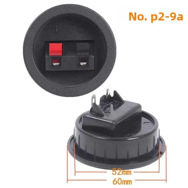 VYOPBC 4PCS Luidsprekerterminalclip 2 Posities Rood Zwart Veer Push Draadclip Audio Junction Box Connector