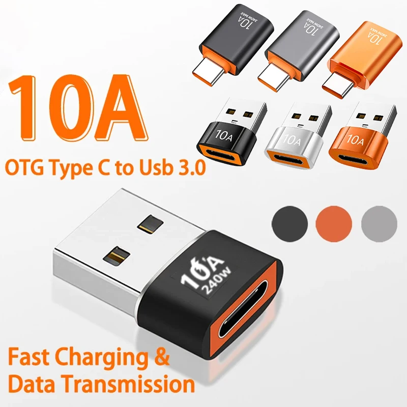 

Адаптер данных USB 3.0 Type-C типа C 10A OTG USB C «папа» на USB «мама» для Macbook, ноутбука, разъем Xiaomi Samsung OTG