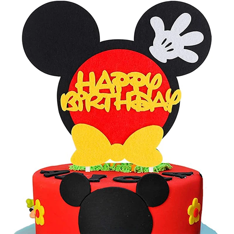 9pc/lot Mickey mouse Cake Decoration Cake Topper Party Dessert Birthday Party cake flag Baby Shower Party Baking Supplies Set