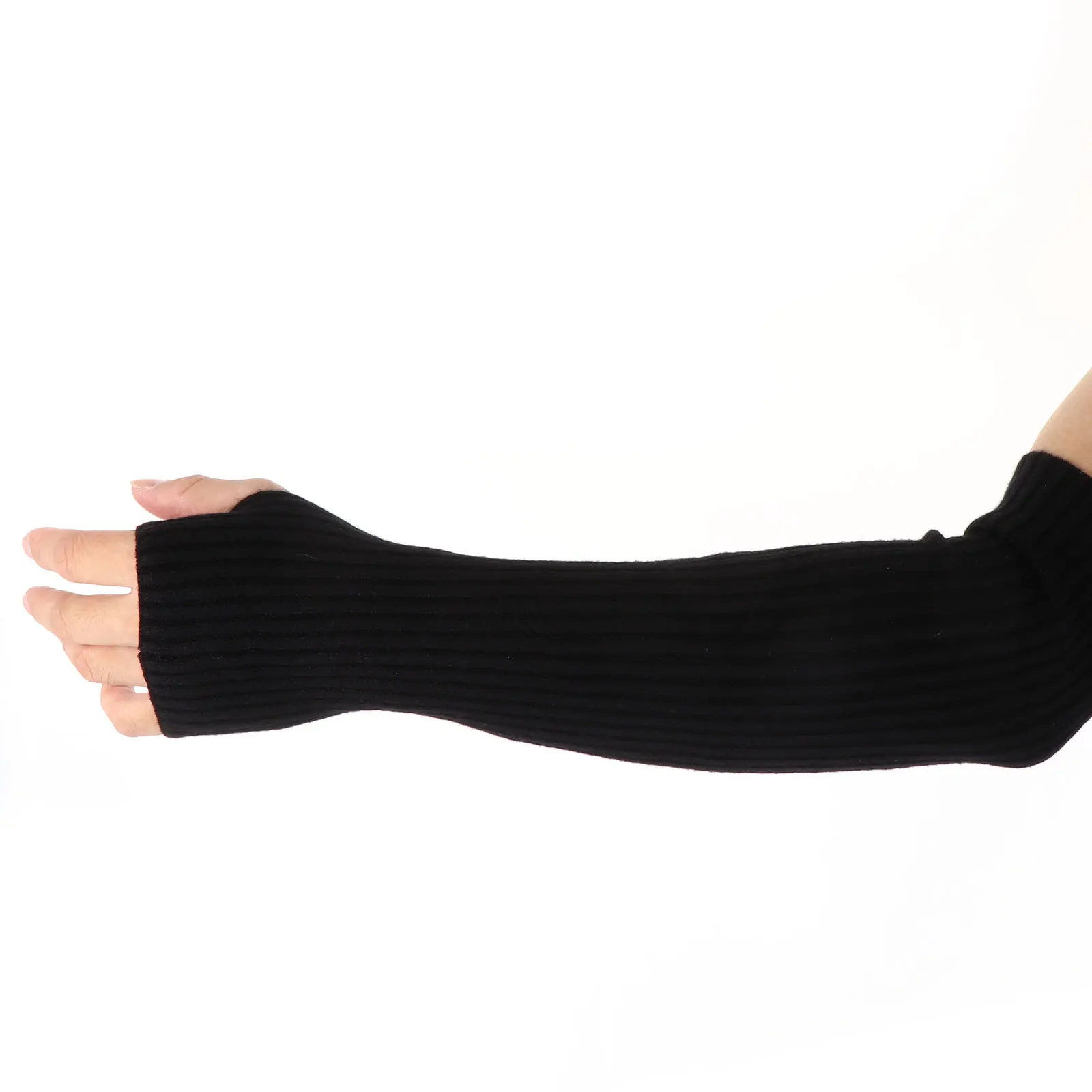 1 زوج محبوك مدفئات للذراع قفازات الشتاء الأكمام الطويلة للنساء بسط الأكمام الحرارية للأنشطة الداخلية في الهواء الطلق الباردة #6