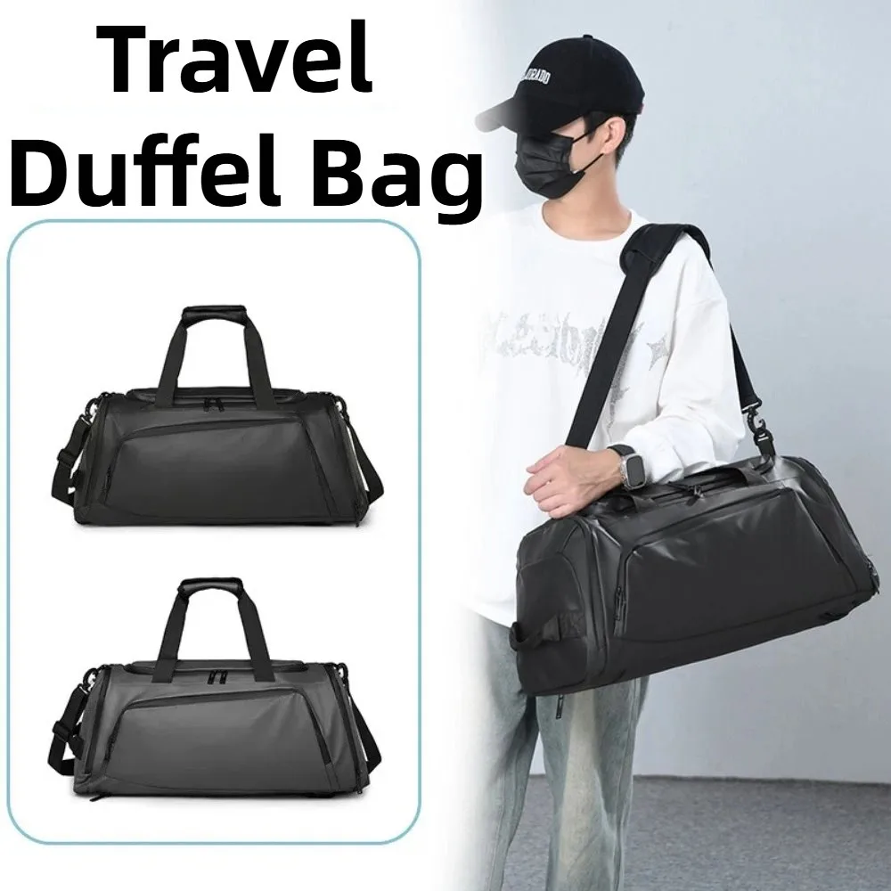 

Casual Travel Duffel Bag Wet Dry Separation Large Capacity Travel Luggage Handbag Wear Resistant Business Trip Gym Shoulder Bag