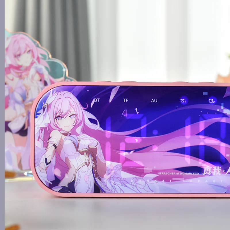 Official MiHoYo Honkai Impact 3 Fu Hua Herrscher of Sentience&Elysia Herrscher of Human:Ego Bluetooth Speaker Alarm Clock Gifts