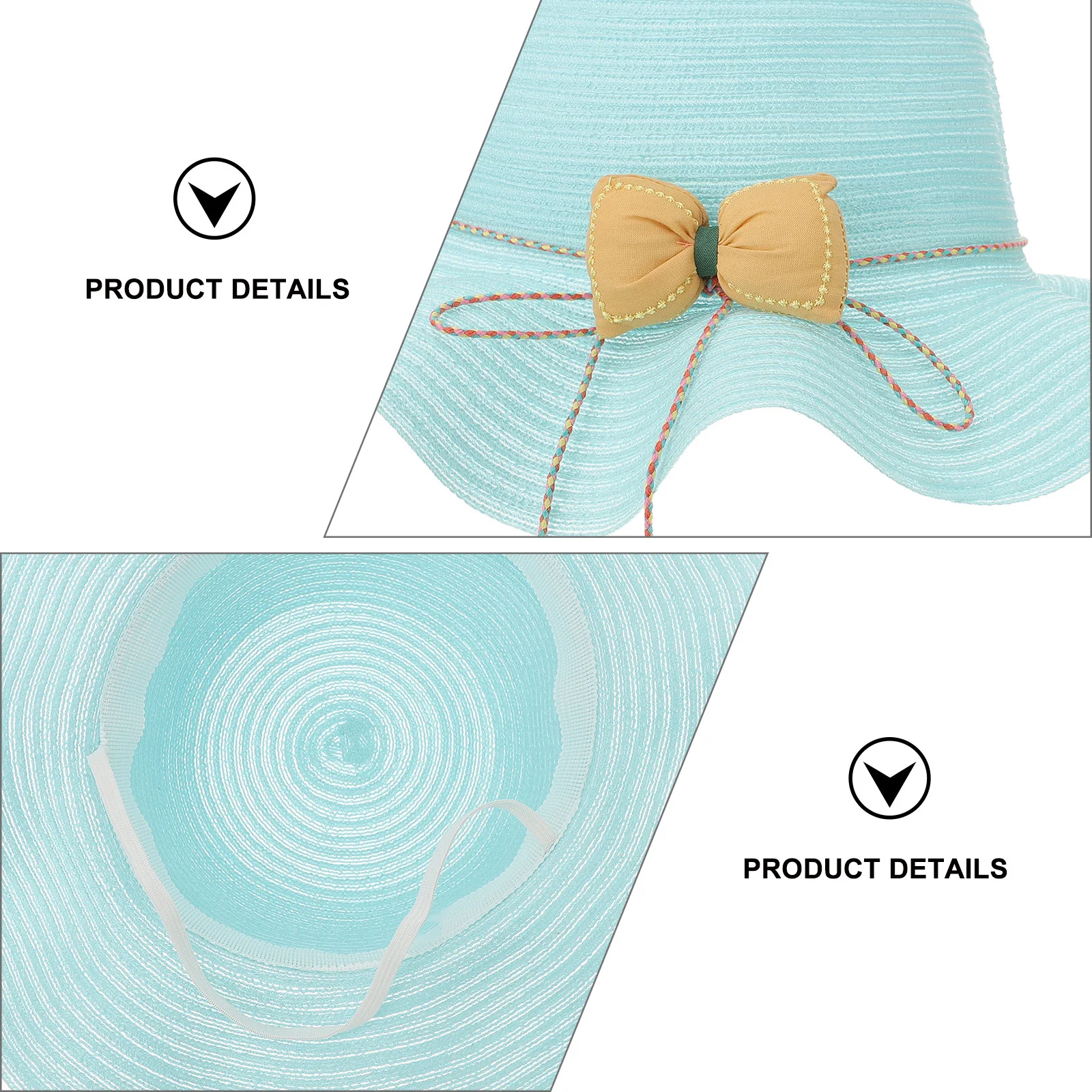 

Kids Straw Sun Hats Girls Lightweight Breathable Summer Hats Sun Protection Caps for Beach Trips Girls Straw Hat