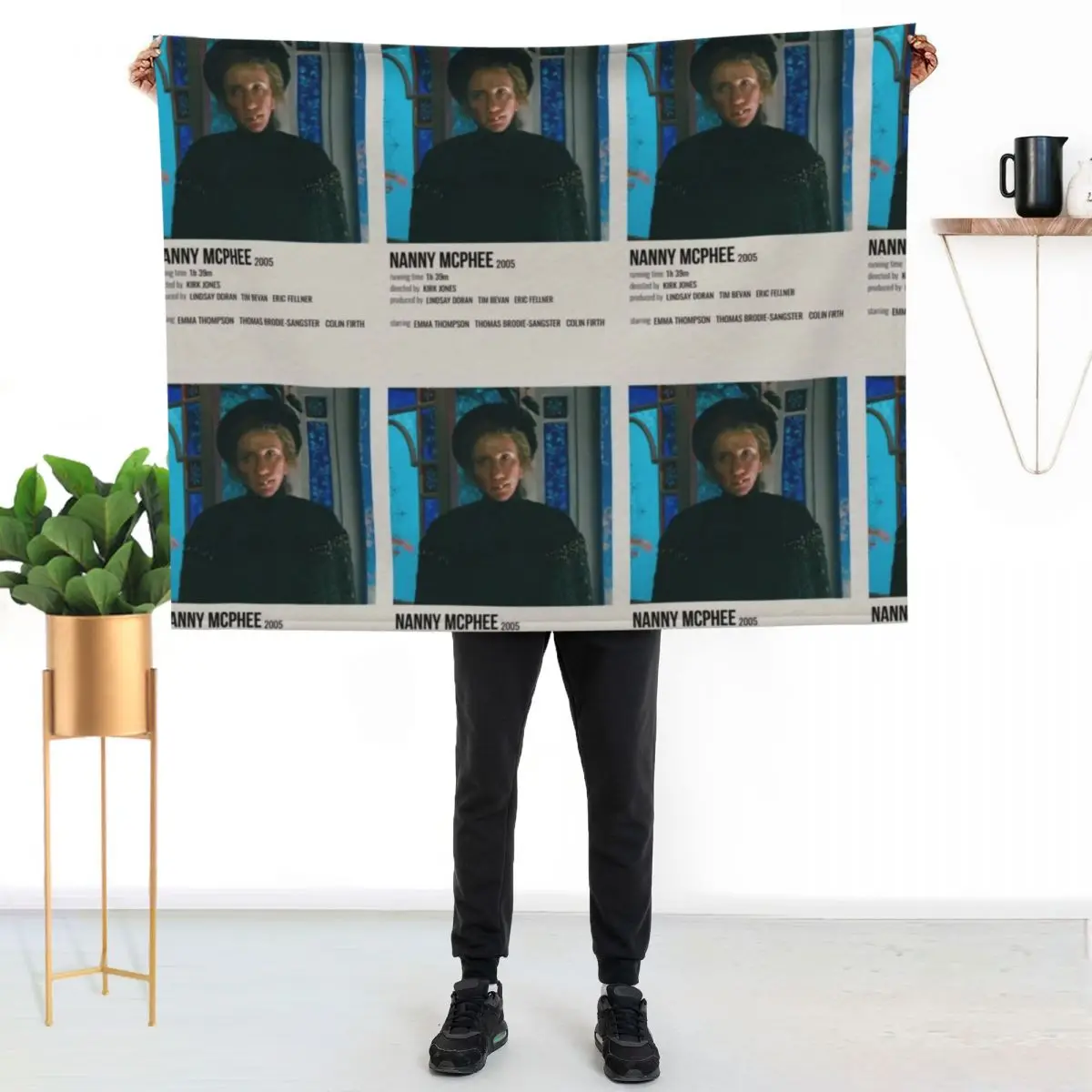 Nanny McPhee Throw Blanket Tourist Plaid on the sofa Soft Plaid Stuffeds anime Blankets For Bed Blankets