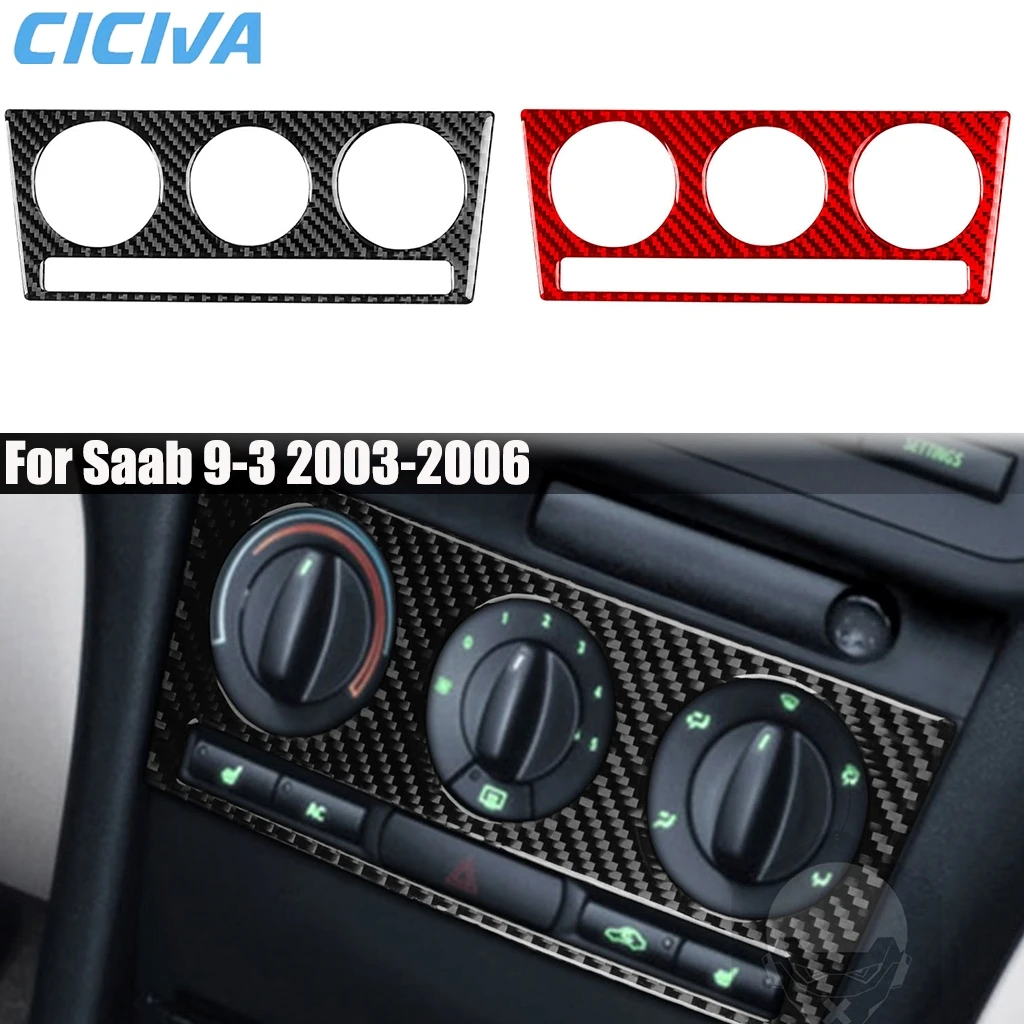 

Carbon Fiber Car Accessories Center Console Decorative Panel B Modified Cover Sticker Interior Trim For Saab 9-3 2003-2006