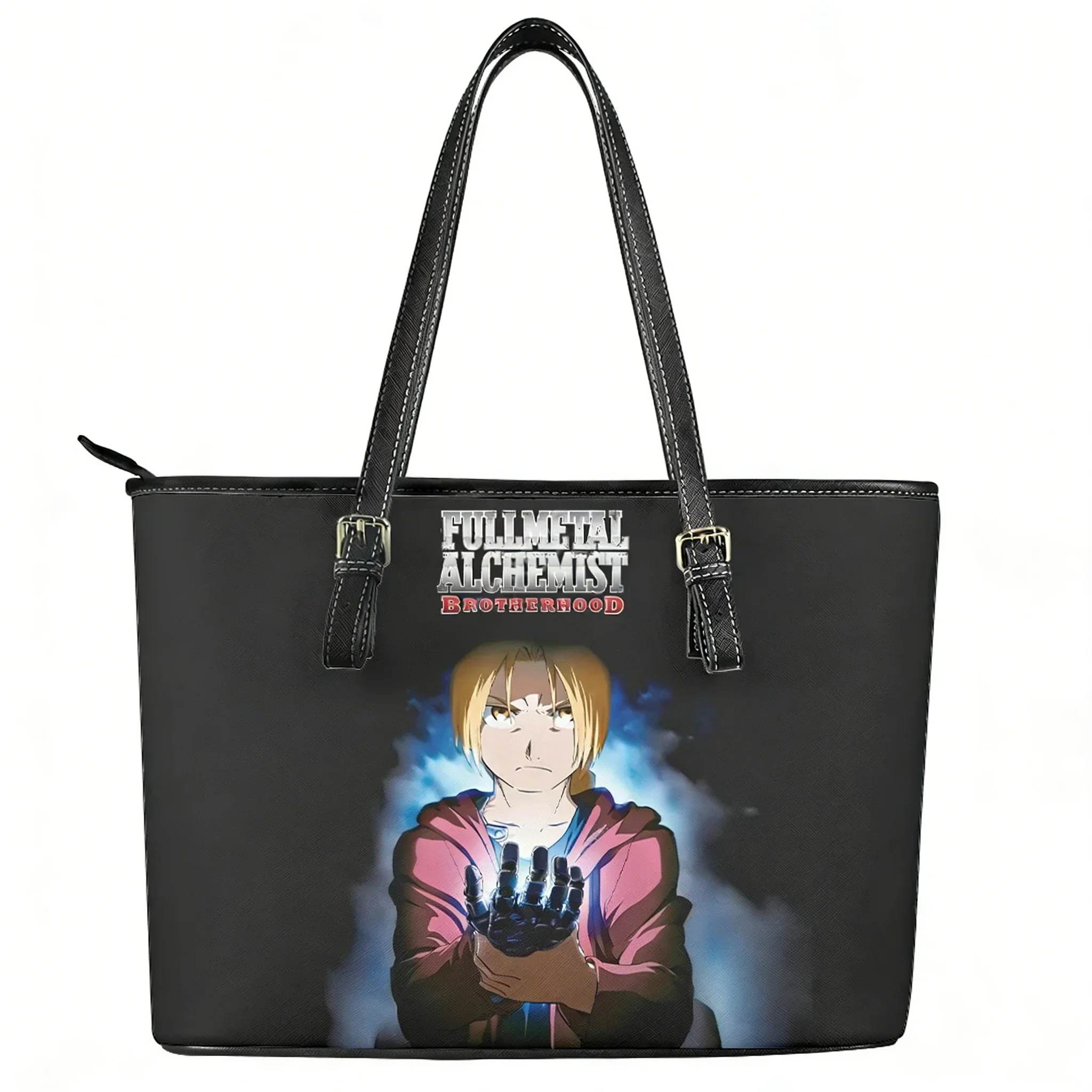 

Fullmetal Alchemist Handbag Womens Mens Vintage Personalized Tote Bag Shoulder Bag Business Leather Purse Travel Custom Bag Gift