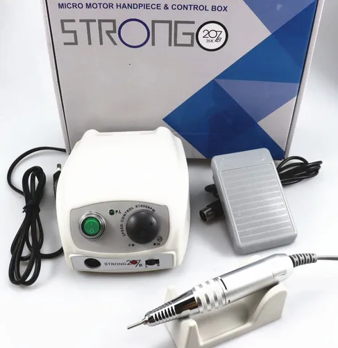 Imagen 2 del producto Taladro eléctrico para uñas Strong 210/207B, máquina de fresado para manicura y pedicura, 65W