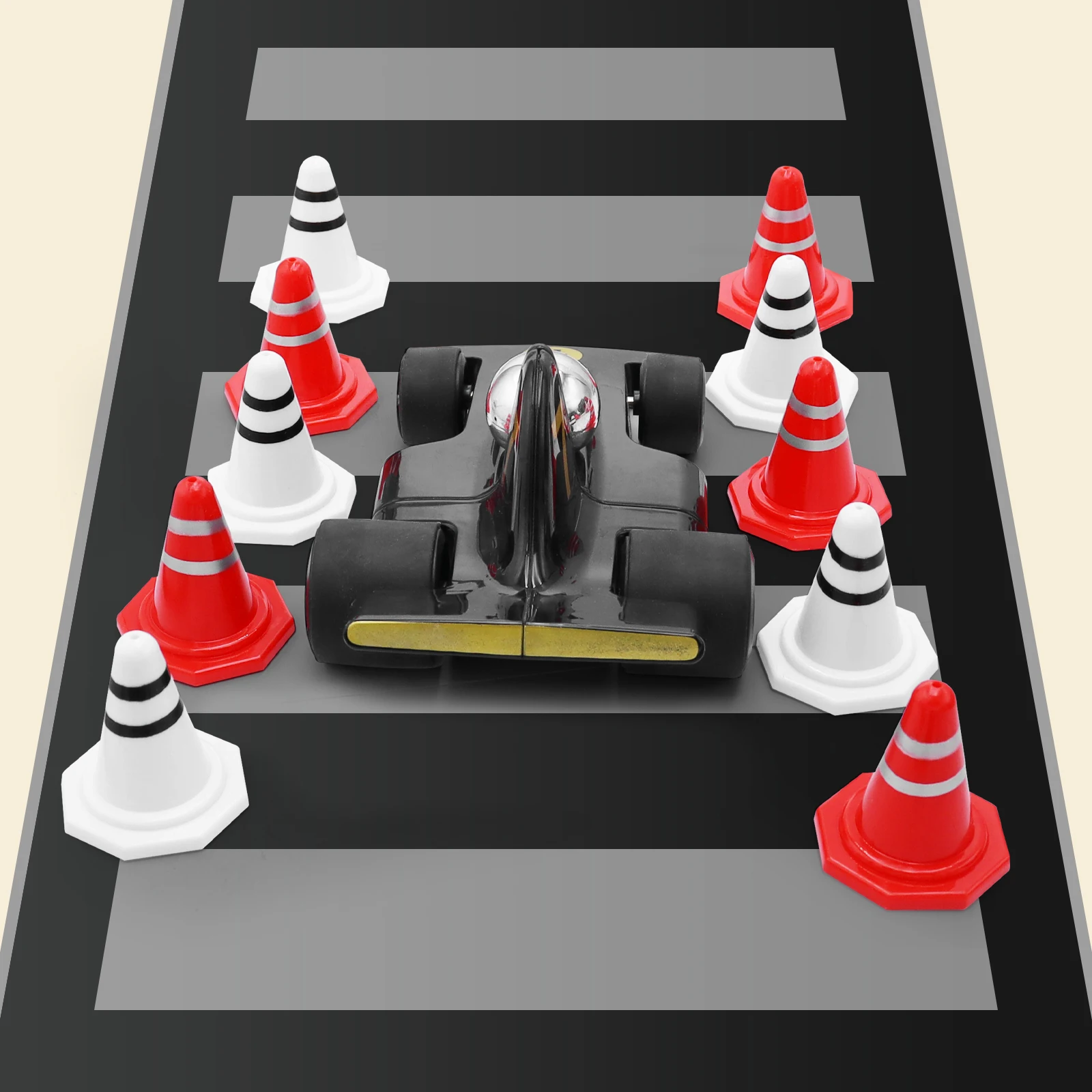 64 قطعة مسار سباق الانجراف أحمر أبيض مخاريط بناء صغيرة خفيفة الوزن للأطفال التدريب الرياضي لسيارة RC 1/16 1/18 1/24 1/28