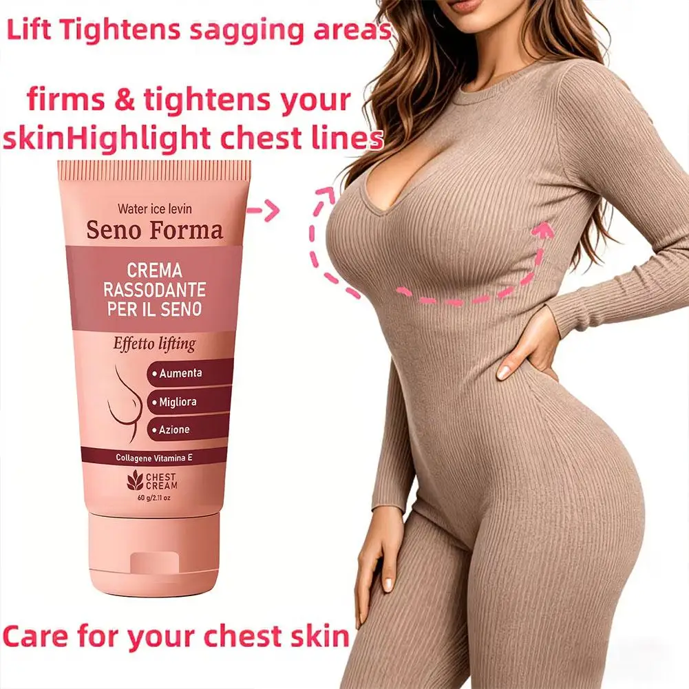 Breast Firming Cream Vitamin E Light Texture, Nourishes/Moisturizes, Collagen/Shea Butter, Boosts Elastic & Smooth Chest Skin