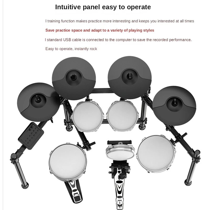 Digital Electronic Drum Set Professional For Adults Battery Electronic Drums Musical Instrument Estrumentos Musicais Drum Module