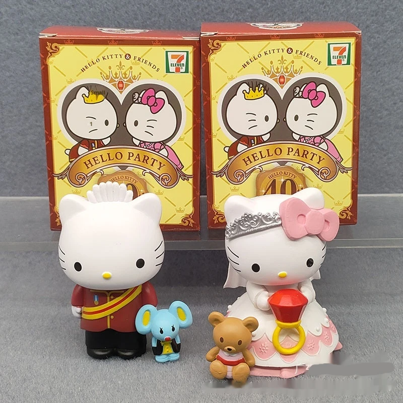 

40th Anniversary Edition 711hello Kitty Doll Dress Riding Fairy Tale Valentine'S Day 1 Pair Ornament Commemorative Edition Birth